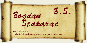 Bogdan Staparac vizit kartica